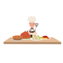 پیش‌نمایش فایل chef-surrounded-by-gourmet-dishes-10085234 از پک پسر سرآشپز کوچک