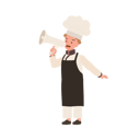پیش‌نمایش فایل child-cook-in-chef-uniform-making-announcement-10085232 از پک پسر سرآشپز کوچک
