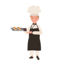 پیش‌نمایش فایل child-cook-in-chefs-hat-and-apron-baking-a-delicious-bun-10085216 از پک پسر سرآشپز کوچک