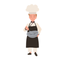 پیش‌نمایش فایل cute-little-chef-with-apron-and-mixing-bowl-10085190 از پک پسر سرآشپز کوچک