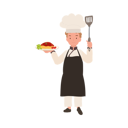 پیش‌نمایش فایل happy-child-chef-serving-pasta-10085211 از پک پسر سرآشپز کوچک