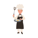 پیش‌نمایش فایل kid-chef-cooking-with-frying-pan-10085227 از پک پسر سرآشپز کوچک