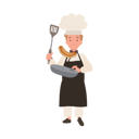 پیش‌نمایش فایل kid-chef-cooking-with-frying-pan-10085228 از پک پسر سرآشپز کوچک