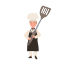 پیش‌نمایش فایل kid-chef-holding-huge-flipper-10085217 از پک پسر سرآشپز کوچک