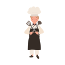 پیش‌نمایش فایل young-culinary-pro-holding-flipper-and-dipper-confident-10085219 از پک پسر سرآشپز کوچک