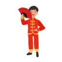 پیش‌نمایش فایل boy-in-chinese-traditional-dress-holding-hand-fan-10250143 از پک پسر با لباس سنتی چینی