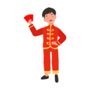 پیش‌نمایش فایل boy-in-chinese-traditional-dress-holding-red-envelope-10250150 از پک پسر با لباس سنتی چینی