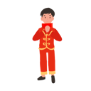 پیش‌نمایش فایل boy-in-chinese-traditional-dress-holding-red-envelope-10250152 از پک پسر با لباس سنتی چینی