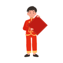 پیش‌نمایش فایل boy-in-chinese-traditional-dress-holding-red-paper-10250123 از پک پسر با لباس سنتی چینی