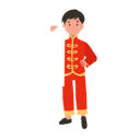 پیش‌نمایش فایل boy-in-chinese-traditional-dress-holding-white-paper-10250168 از پک پسر با لباس سنتی چینی