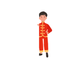 پیش‌نمایش فایل boy-in-chinese-traditional-dress-holding-white-paper-10250170 از پک پسر با لباس سنتی چینی