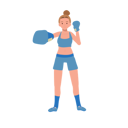 پیش‌نمایش فایل female-boxer-in-gym-workout-10396766 از پک بوکس زن