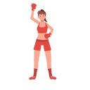 پیش‌نمایش فایل woman-boxing-with-confidence-10396754 از پک بوکس زن