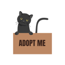 پیش‌نمایش فایل cat-in-box-with-adopt-me-sign-10396736 از پک فرزندخواندگی حیوان خانگی