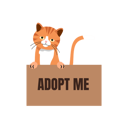 پیش‌نمایش فایل cat-in-box-with-adopt-me-sign-10396738 از پک فرزندخواندگی حیوان خانگی