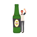 پیش‌نمایش فایل drunk-man-with-glass-of-beer-and-big-beer-bottle-drunkard-10396842 از پک نوشیدن آبجو