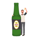 پیش‌نمایش فایل man-celebrating-with-oversized-beer-bottle-10396804 از پک نوشیدن آبجو