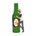 پیش‌نمایش فایل man-is-hugging-oversized-beer-bottle-i-love-beer-10396806 از پک نوشیدن آبجو