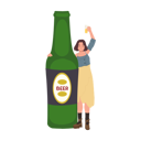 پیش‌نمایش فایل woman-celebrating-with-oversized-beer-bottle-10396805 از پک نوشیدن آبجو