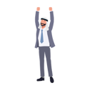 پیش‌نمایش فایل cheerful-arab-businessman-in-suit-raises-hand-in-victory-10628096 از پک مرد عرب کسب‌وکار