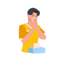 پیش‌نمایش فایل young-boy-sneezing-with-tissue-paper-box-10959043 از پک عطسه