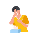 پیش‌نمایش فایل young-man-sneezing-with-tissue-paper-box-10959042 از پک عطسه
