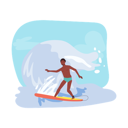پیش‌نمایش فایل african-american-man-surfing-with-surfboard-on-big-wave-11012283 از پک در ساحل