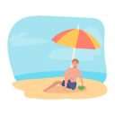 پیش‌نمایش فایل boy-on-summer-vacation-11012277 از پک در ساحل