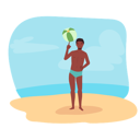 پیش‌نمایش فایل man-enjoying-beachball-game-11012263 از پک در ساحل