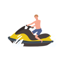 پیش‌نمایش فایل man-on-jet-ski-11012279 از پک در ساحل
