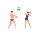 پیش‌نمایش فایل people-enjoying-beachball-11012286 از پک در ساحل