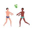 پیش‌نمایش فایل people-enjoying-beachball-11012295 از پک در ساحل