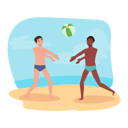 پیش‌نمایش فایل people-enjoying-beachball-game-11012294 از پک در ساحل