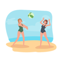 پیش‌نمایش فایل people-playing-beachball-11012287 از پک در ساحل