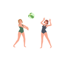 پیش‌نمایش فایل people-playing-beachball-on-the-beach-11012288 از پک در ساحل