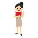 پیش‌نمایش فایل happy-thai-teacher-pointing-index-finger-to-emphasigi-in-lesson-on-book-11279221 از پک معلم بامزه