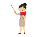 پیش‌نمایش فایل thai-teacher-holding-stick-with-book-11279219 از پک معلم بامزه