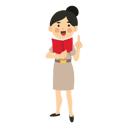 پیش‌نمایش فایل thai-woman-teacher-pointing-index-finger-to-in-lesson-on-book-11279223 از پک معلم بامزه