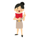 پیش‌نمایش فایل thai-woman-teacher-pointing-index-finger-with-book-11279224 از پک معلم بامزه