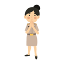 پیش‌نمایش فایل thai-woman-teacher-welcoming-11279204 از پک معلم بامزه