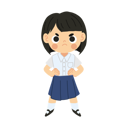 پیش‌نمایش فایل cute-of-frustrated-thai-student-girl-11651852 از پک دانش آموز دختر بانمک