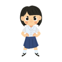 پیش‌نمایش فایل cute-thai-character-of-confident-student-girl-11651841 از پک دانش آموز دختر بانمک