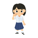 پیش‌نمایش فایل thai-student-girl-smiling-happily-11651855 از پک دانش آموز دختر بانمک