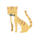 پیش‌نمایش فایل cute-cat-holding-fish-in-mouth-12622097 از پک گربه
