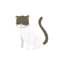 پیش‌نمایش فایل cute-happy-cat-sitting-neatly-with-a-cheerful-smile-12622340 از پک گربه