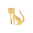 پیش‌نمایش فایل cute-happy-cat-sitting-neatly-with-smile-12622342 از پک گربه