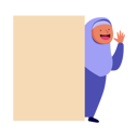 پیش‌نمایش فایل muslim-girl-behind-blank-notice-board-9222221 از پک دختر مسلمان