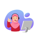 پیش‌نمایش فایل islamic-woman-customer-care-employee-9243823 از پک دختر مسلمان مراقبت از مشتری