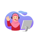پیش‌نمایش فایل muslim-woman-customer-care-employee-9243821 از پک دختر مسلمان مراقبت از مشتری
