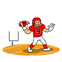 پیش‌نمایش فایل american-football-player-throwing-ball-9482565 از پک بازیکن فوتبال آمریکایی